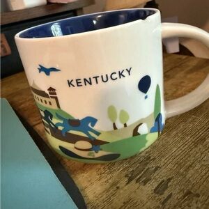 Kentucky Themed Mug with Blue Interior